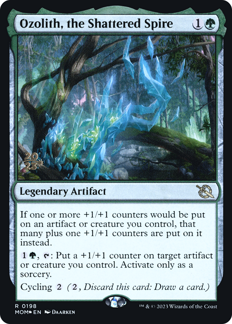 Image of Ozolith, the Shattered Spire (PRE-198) - March of the Machine Promos Foil