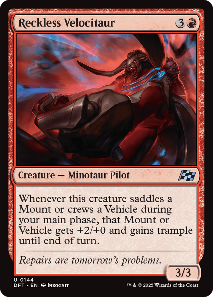 Image of Reckless Velocitaur (DFT-144) - Aetherdrift