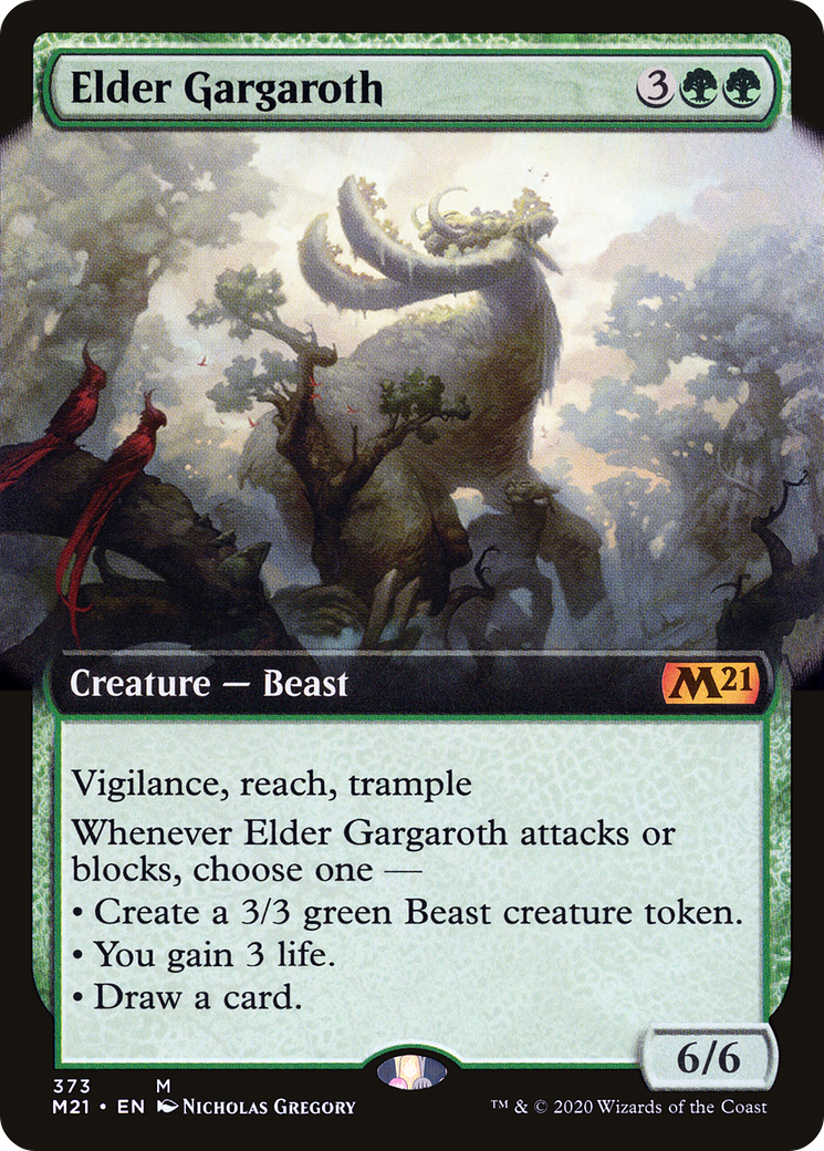 Image of Elder Gargaroth (Extended Art) (M21-373) - Core Set 2021: (Extended Art) Foil