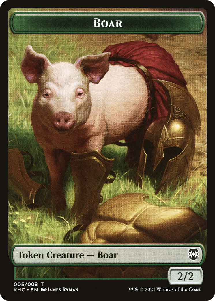 Image of Boar (TKHC-005) - Kaldheim Commander Tokens