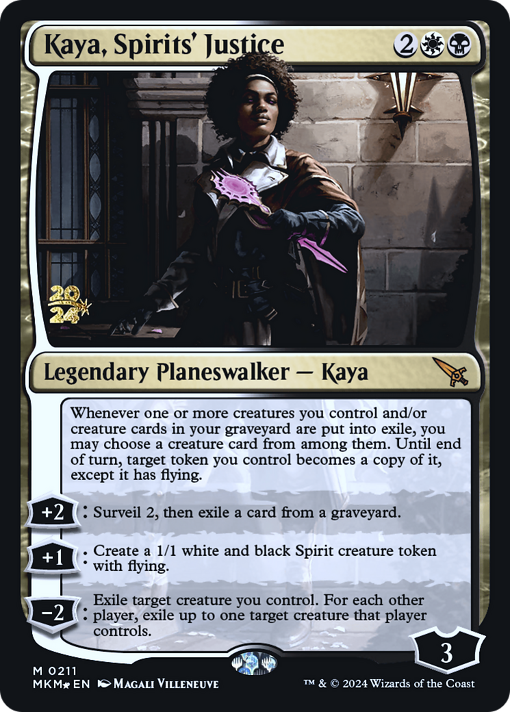 Image of Kaya, Spirits' Justice (PRE-211) - Murders at Karlov Manor Promos Foil