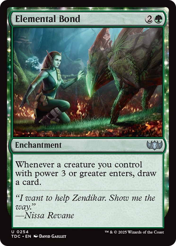 Image of Elemental Bond (TDC-254) - Commander: Tarkir: Dragonstorm: (enchantment)