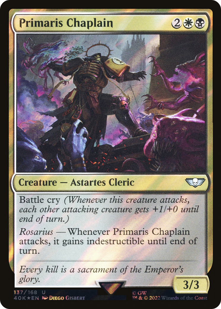 Image of Primaris Chaplain (Surge Foil) (40K-137) - Warhammer 40,000 Commander Foil