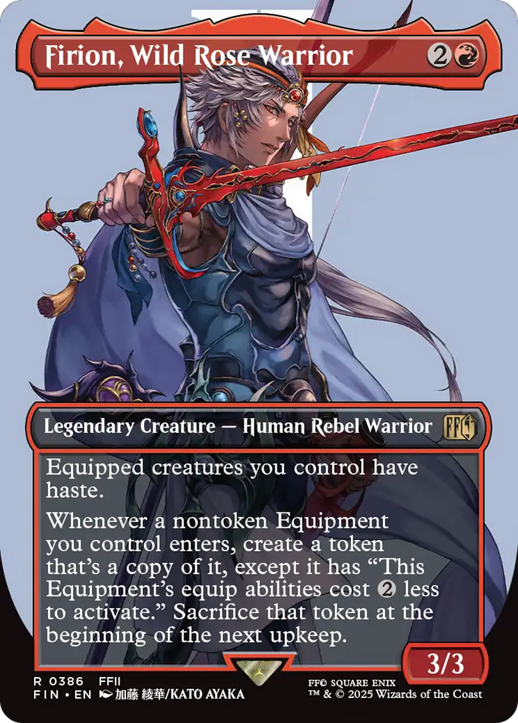 Image of Firion, Wild Rose Warrior (Borderless) (FIN-386) - FINAL FANTASY (Borderless) Foil