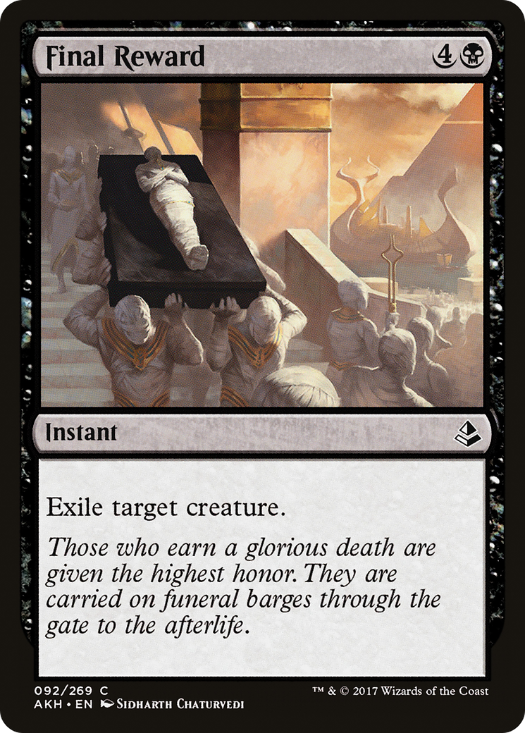 Image of Final Reward (AKH-092) - Amonkhet Foil