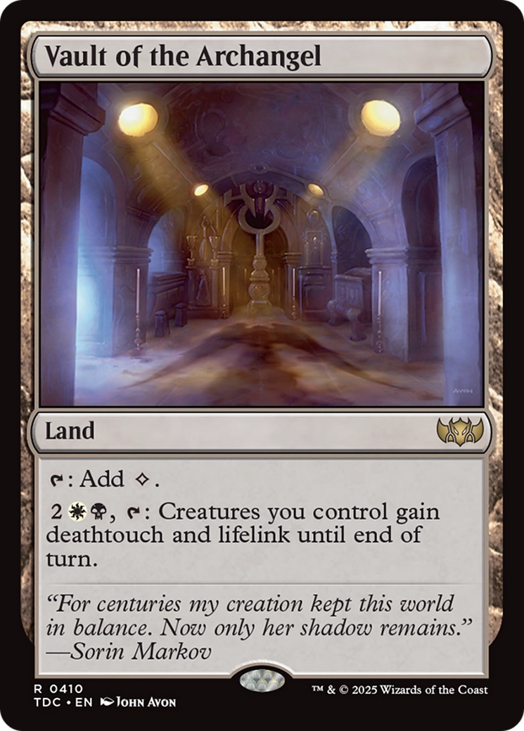 Image of Vault of the Archangel (TDC-410) - Commander: Tarkir: Dragonstorm