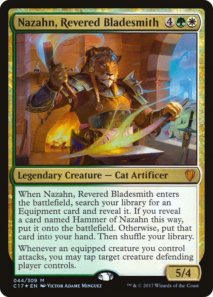 Image of Nazahn, Revered Bladesmith (C17-044) - Commander 2017 Foil