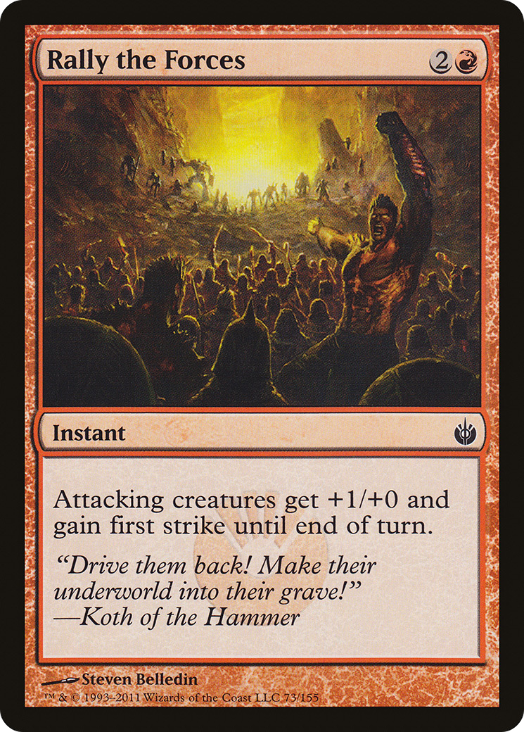 Image of Rally the Forces (MBS-073) - Mirrodin Besieged Foil
