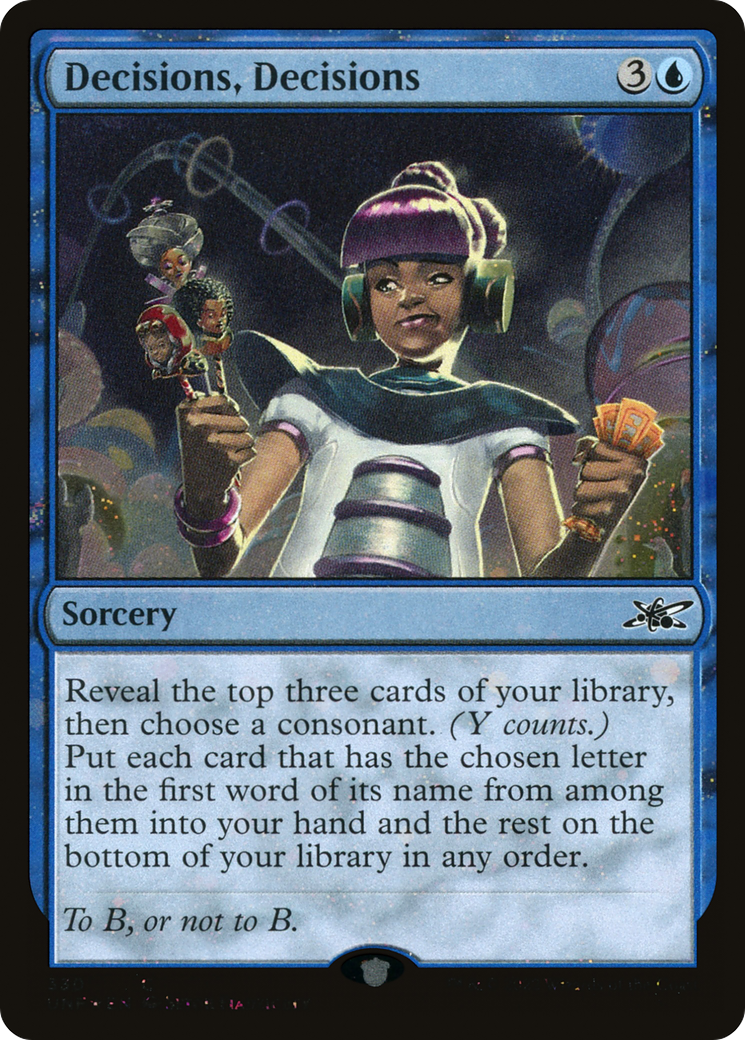 Image of Decisions, Decisions (Galaxy Foil) (UNF-330) - Unfinity Foil