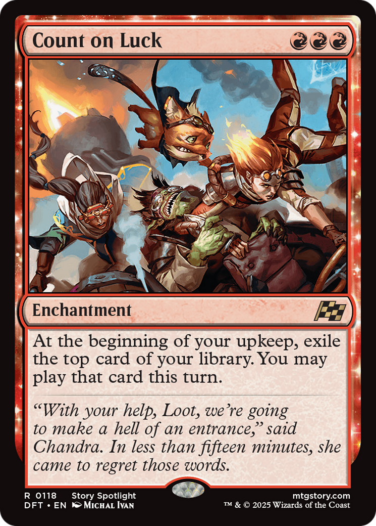 Image of Count on Luck (DFT-118) - Aetherdrift: (enchantment)