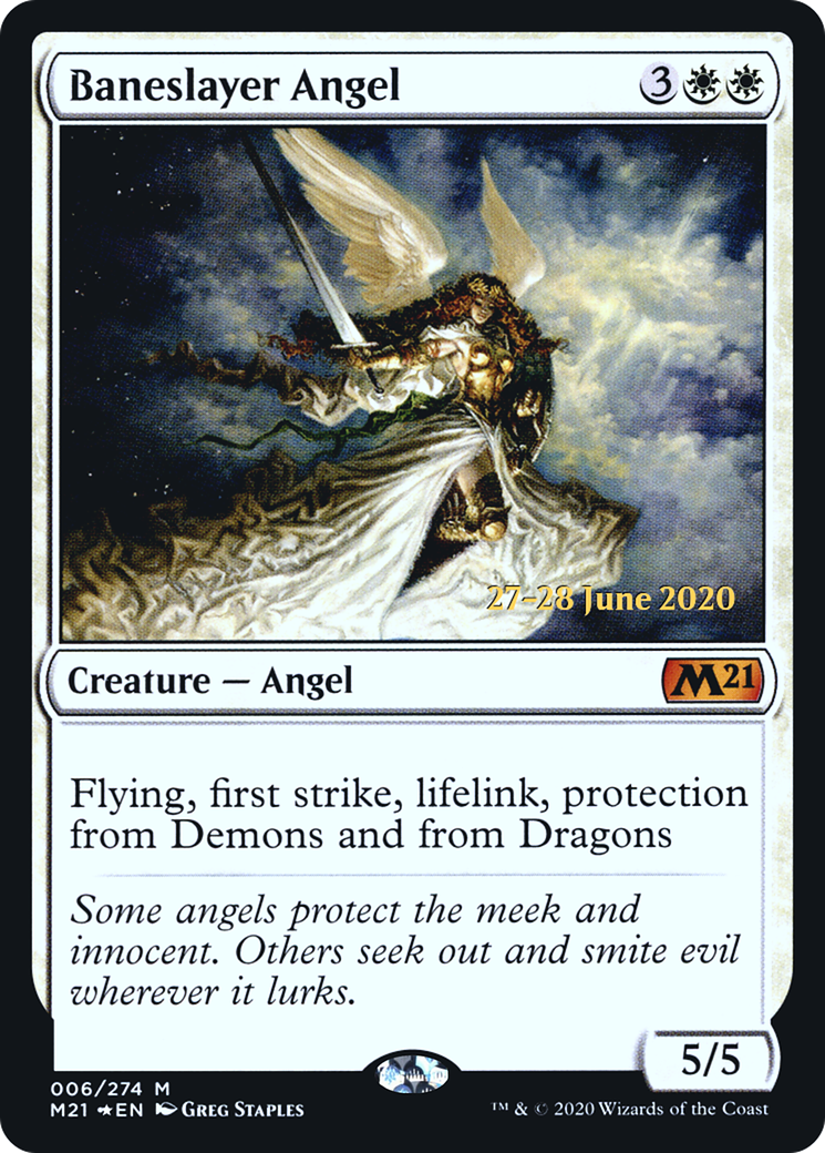 Image of Baneslayer Angel (PRE-006) - Core Set 2021 Promos Foil