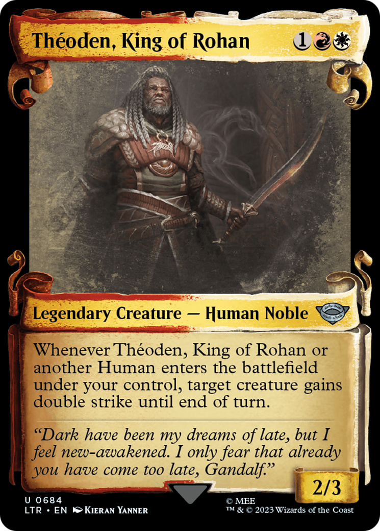 Image of Theoden, King of Rohan (Showcase Scrolls) (LTR-684) - The Lord of the Rings: Tales of Middle-earth: (Showcase) Foil