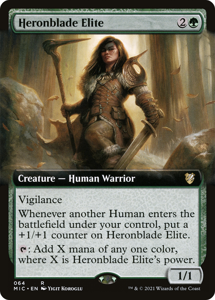 Image of Heronblade Elite (Extended Art) (MIC-064) - Midnight Hunt Commander: (Extended Art)