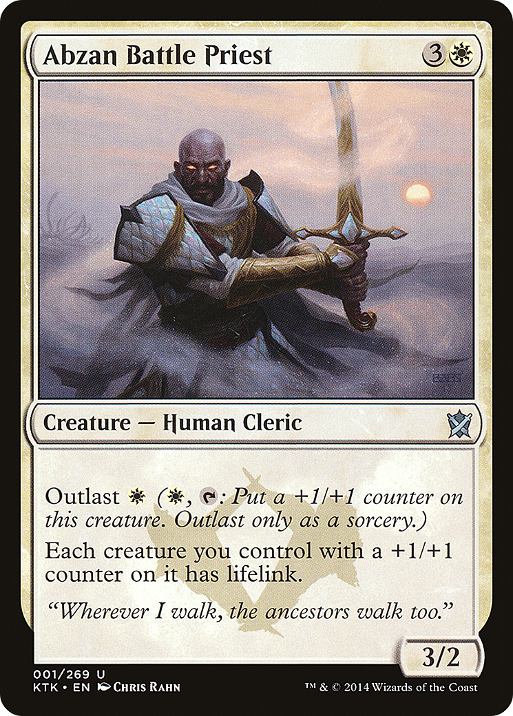Image of Abzan Battle Priest (KTK-001) - Khans of Tarkir