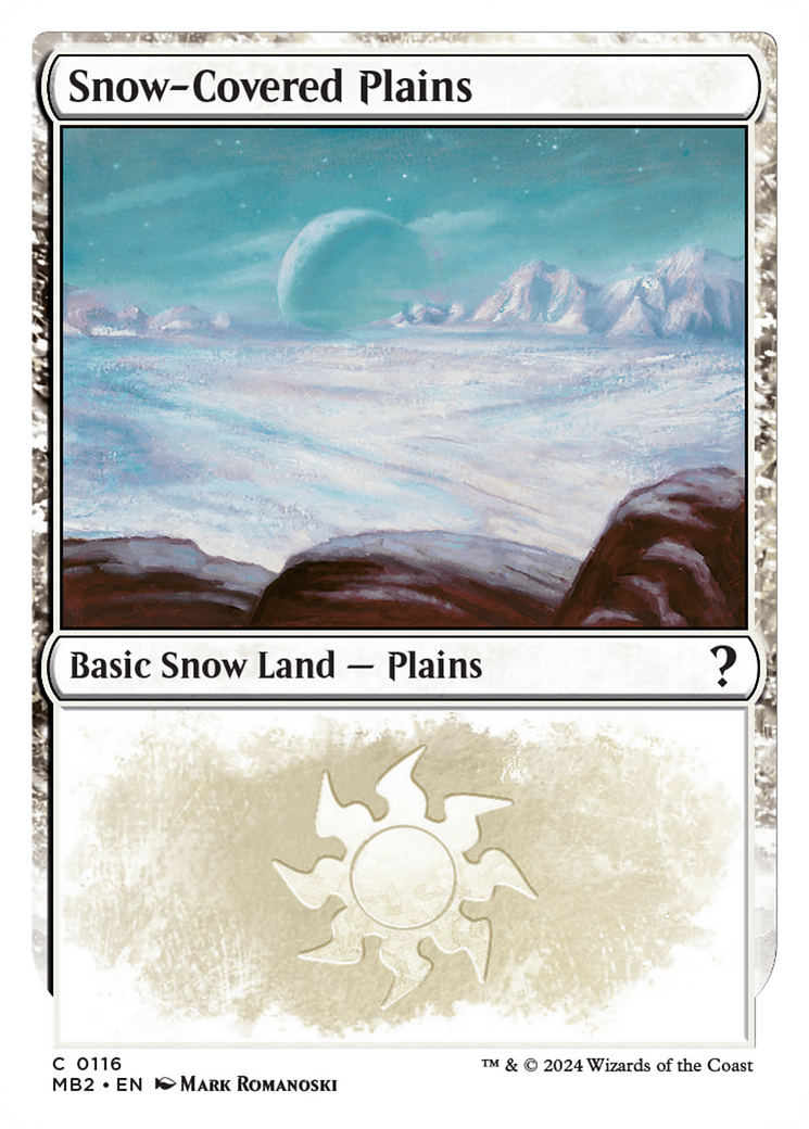 Image of Snow-Covered Plains (White Border) (MB2-116) - Mystery Booster 2: (snow)