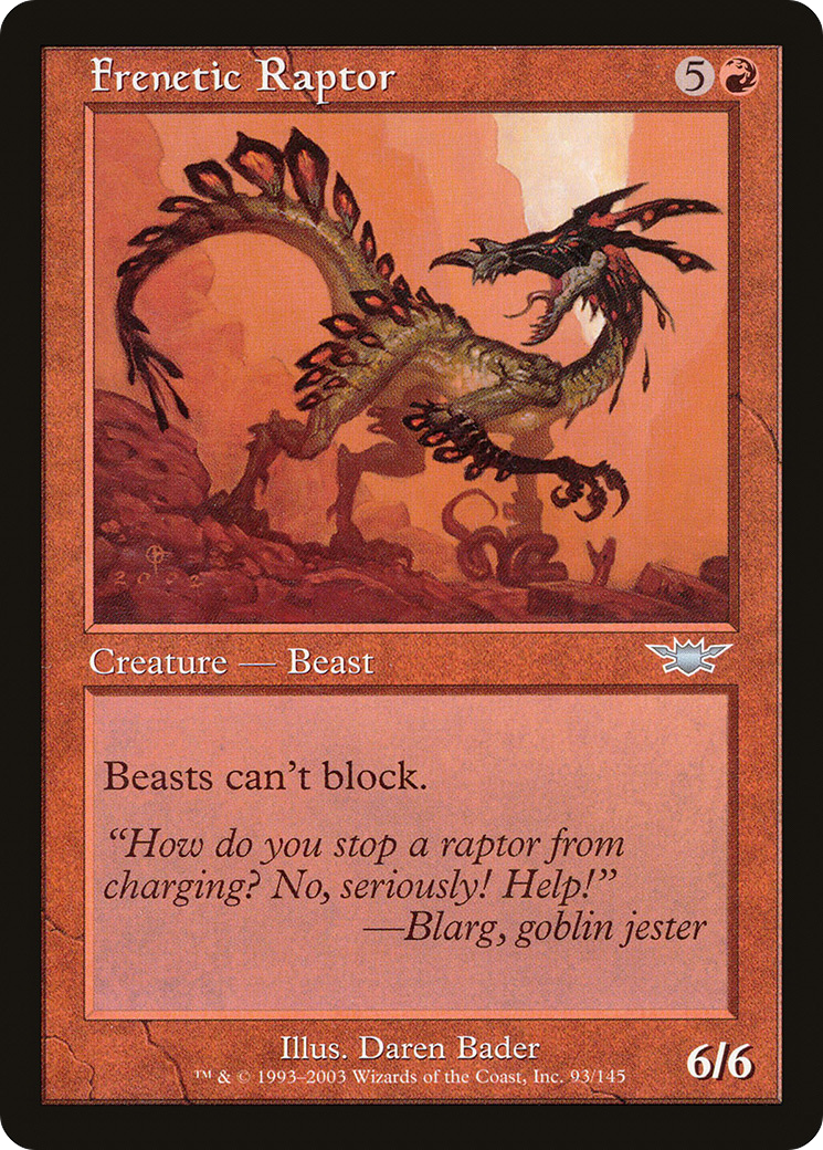 Image of Frenetic Raptor (LGN-093) - Legions Foil