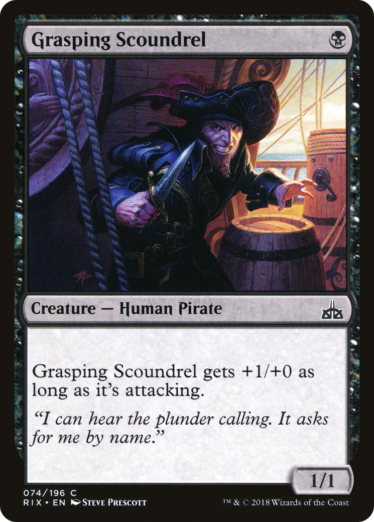 Image of Grasping Scoundrel (RIX-074) - Rivals of Ixalan Foil