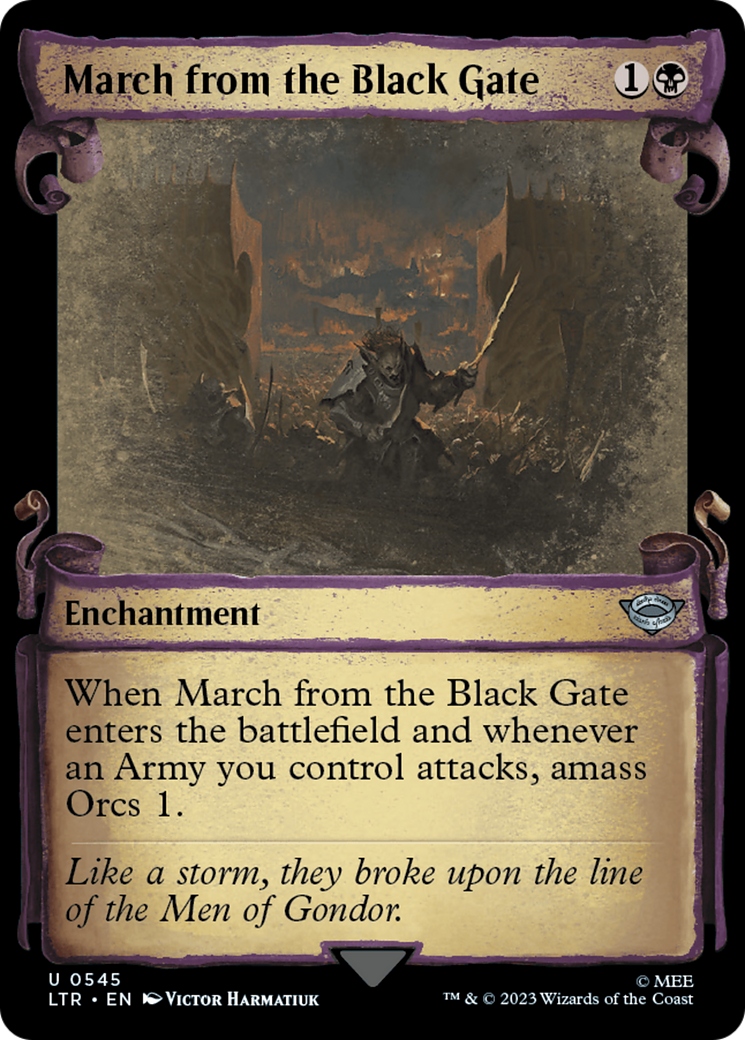 Image of March from the Black Gate (Showcase Scrolls) (LTR-545) - The Lord of the Rings: Tales of Middle-earth: (Showcase)