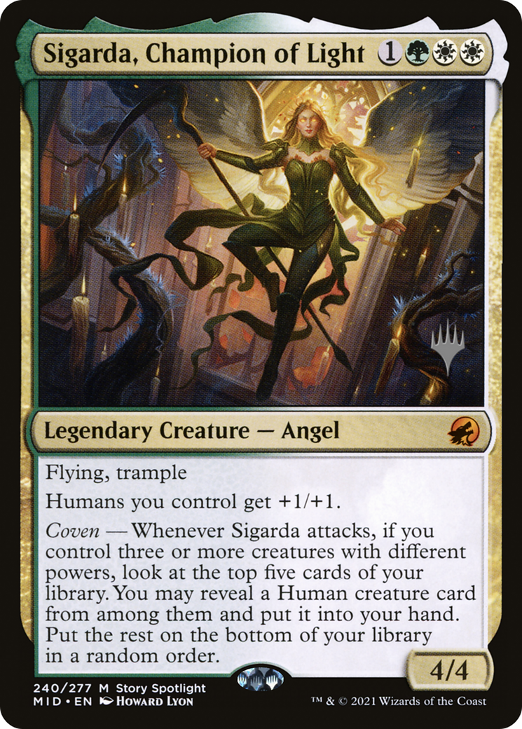 Image of Sigarda, Champion of Light (PPMID-240) - Innistrad: Midnight Hunt Promos Foil