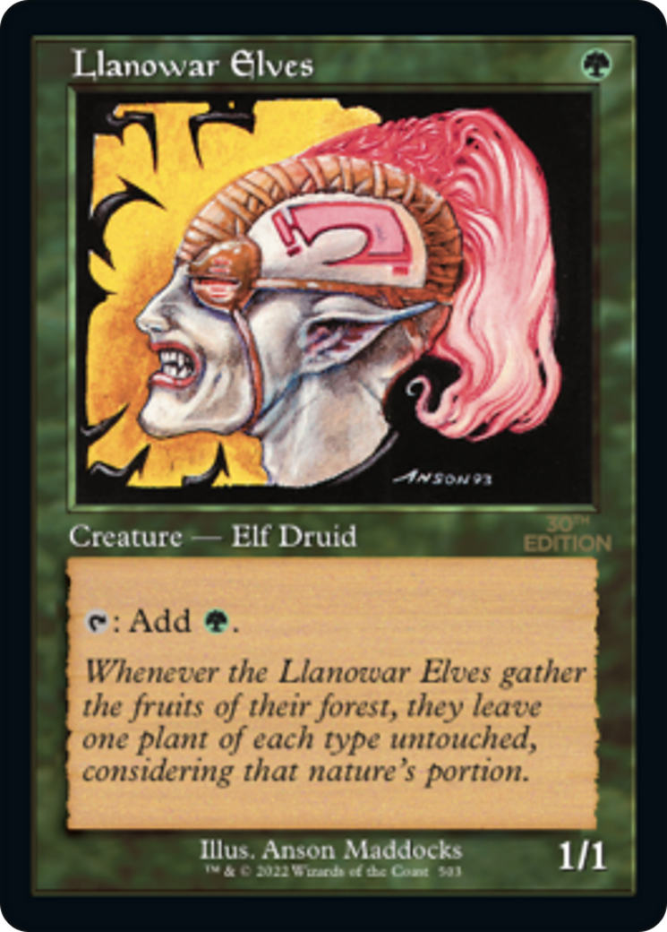 Image of Llanowar Elves (Retro Frame) (30A-503) - 30th Anniversary Edition