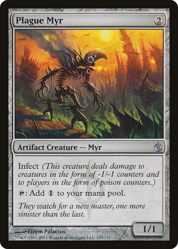 Image of Plague Myr (MBS-125) - Mirrodin Besieged Foil