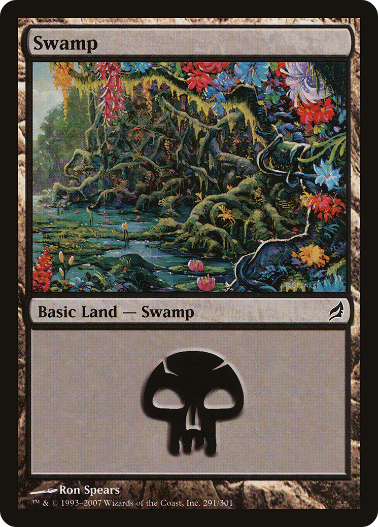 Image of Swamp (291) (LRW-291) - Lorwyn Foil