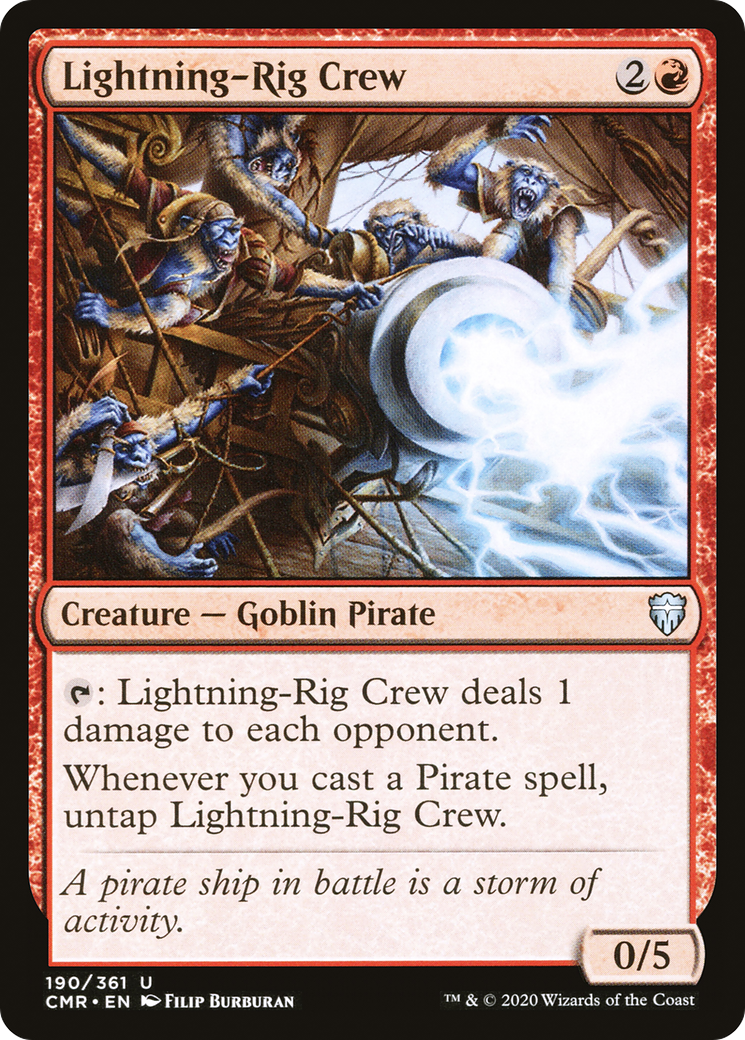Image of Lightning-Rig Crew (CMR-190) - Commander Legends Foil