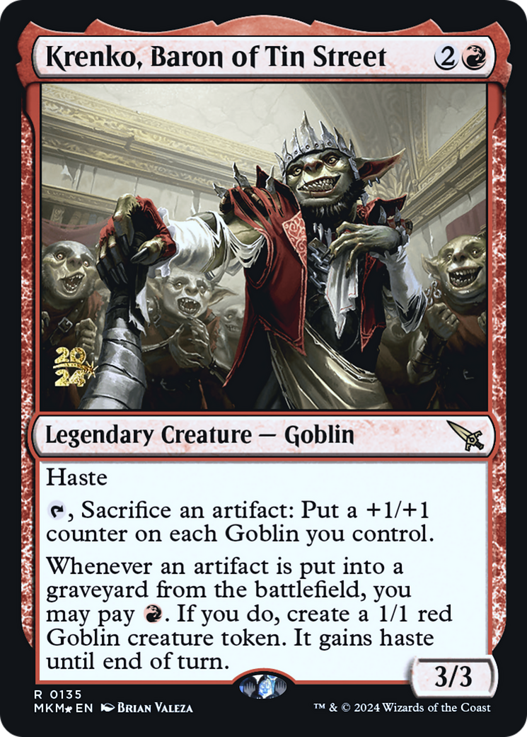 Image of Krenko, Baron of Tin Street (PRE-135) - Murders at Karlov Manor Promos Foil