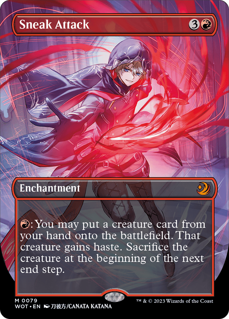 Image of Sneak Attack (Anime Borderless) (WOT-079) - Wilds of Eldraine: Enchanting Tales (Borderless)