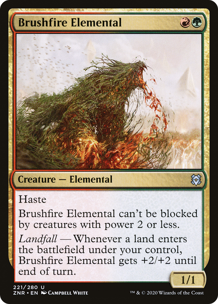 Image of Brushfire Elemental (ZNR-221) - Zendikar Rising Foil