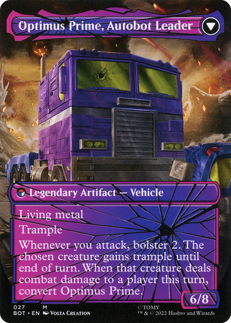 Image of Optimus Prime, Hero (Shattered Glass) (BOT-027) - Transformers: (shatteredglass, convertdfc) (Borderless) Foil