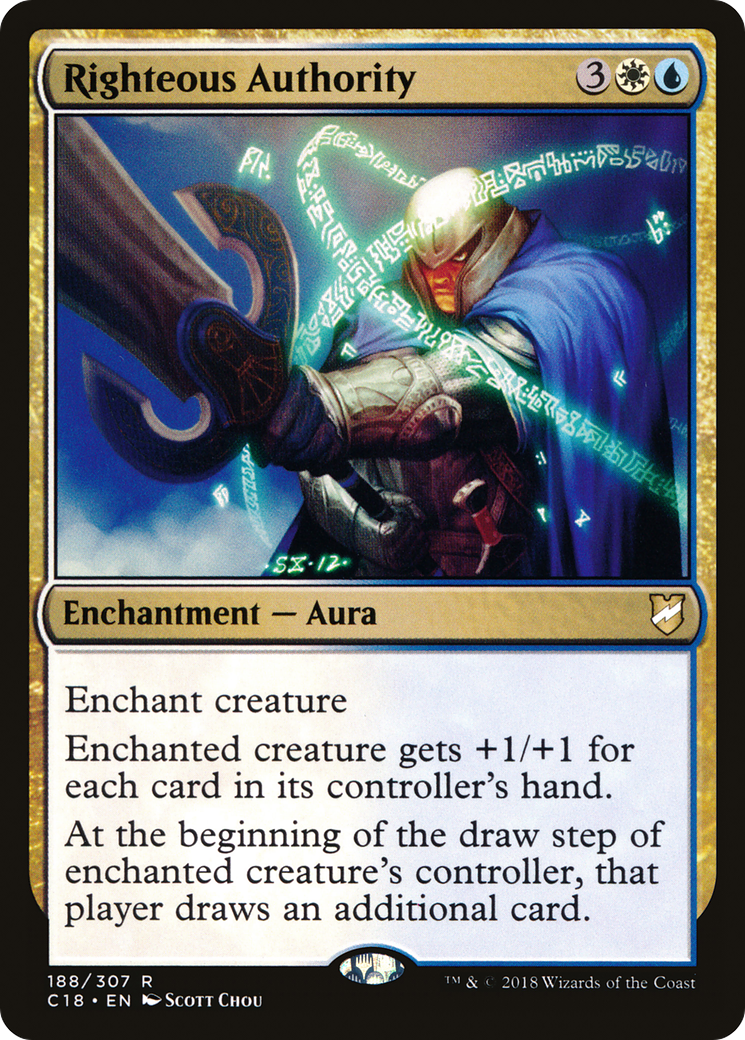 Image of Righteous Authority (C18-188) - Commander 2018