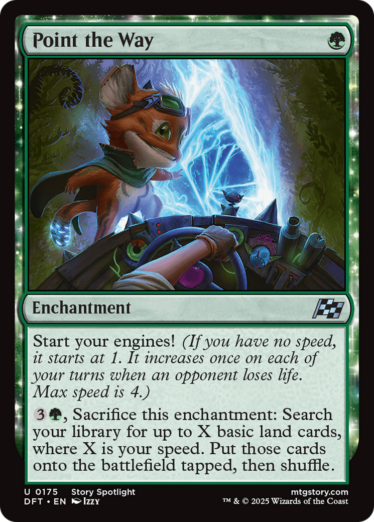 Image of Point the Way (DFT-175) - Aetherdrift: (enchantment) Foil