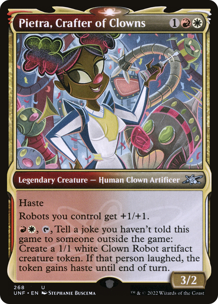 Image of Pietra, Crafter of Clowns (Showcase) (UNF-268) - Unfinity: (Showcase) Foil