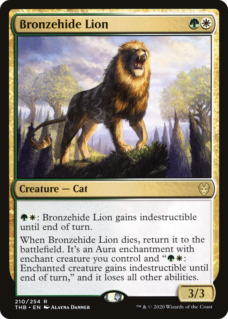Image of Bronzehide Lion (THB-210) - Theros Beyond Death Foil
