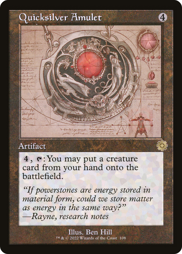 Image of Quicksilver Amulet (Schematic) (BRR-108) - The Brothers' War Retro Artifacts