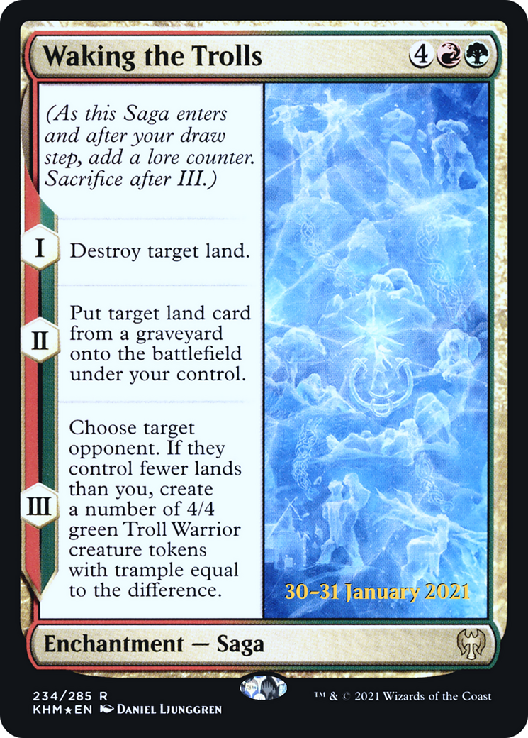 Image of Waking the Trolls (PRE-234S) - Kaldheim Promos Foil