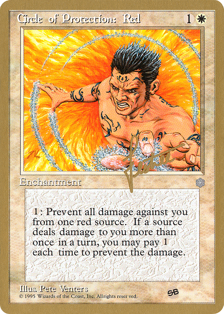 Image of Circle of Protection: Red - 1996 Bertrand Lestree (ICE) (SB) (WCD-) - Pro Tour Collector Set