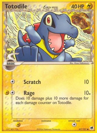 Image of Totodile (Delta Species) 067  Dragon Frontiers - Common