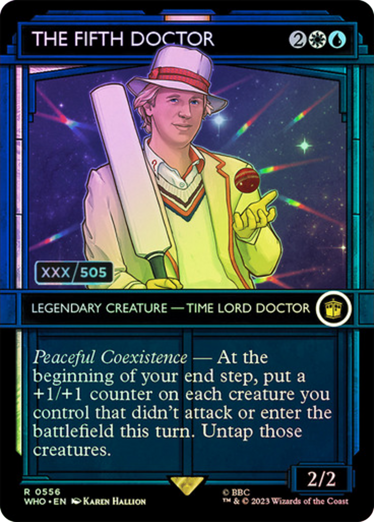 Image of The Fifth Doctor (Serial Numbered) (WHO-556) - Doctor Who: (Showcase) (Borderless) Foil