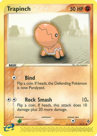 Image of Trapinch 079/97  - Reverse Holofoil Dragon - Common