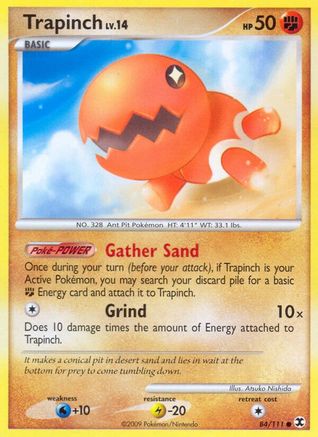 Image of Trapinch 084  - Reverse Holofoil Rising Rivals - Common
