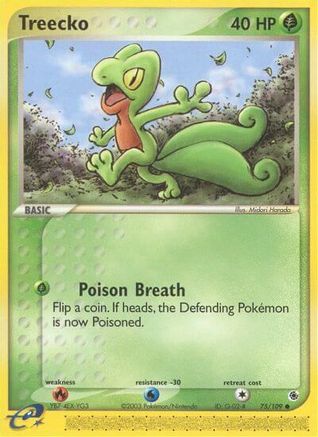 Image of Treecko 075/109  - Reverse Holofoil Ruby and Sapphire - Common