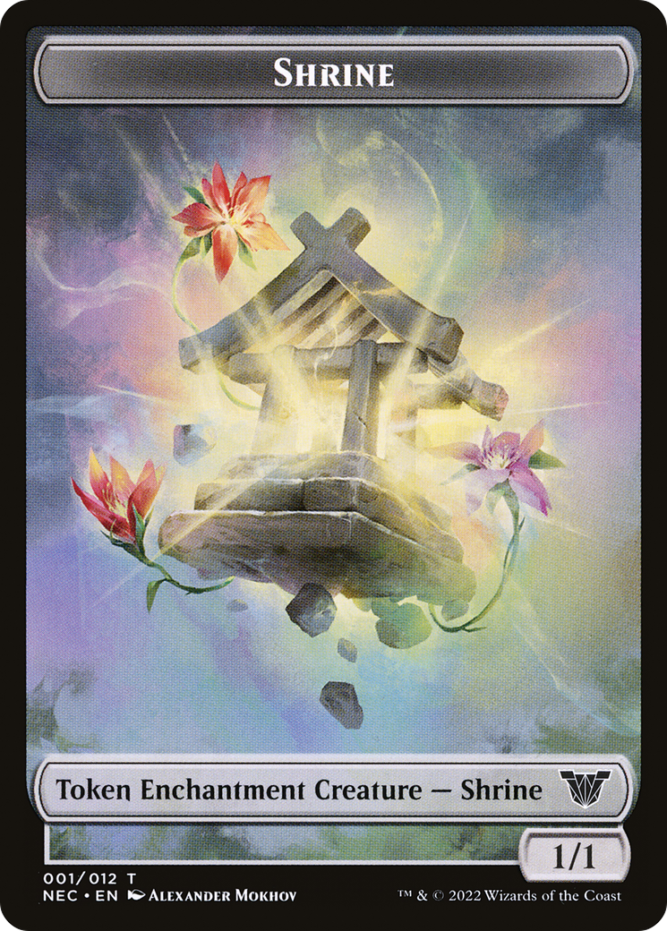 Image of Shrine Token (NEC-001) - Neon Dynasty Commander Tokens