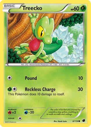 Image of Treecko 006/116  - Reverse Holofoil Plasma Freeze - Common