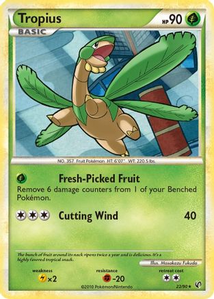 Image of Tropius 022  - Reverse Holofoil Undaunted - Rare