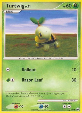 Image of Turtwig (77) 077  - Reverse Holofoil Majestic Dawn - Common
