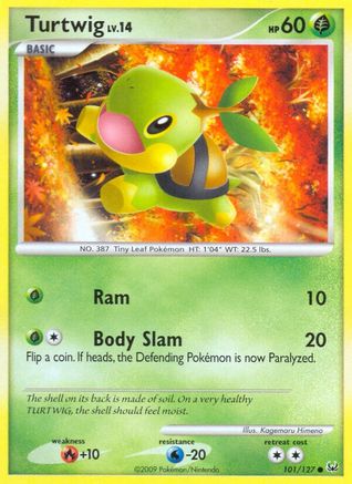 Image of Turtwig 101/127  - Reverse Holofoil Platinum - Common