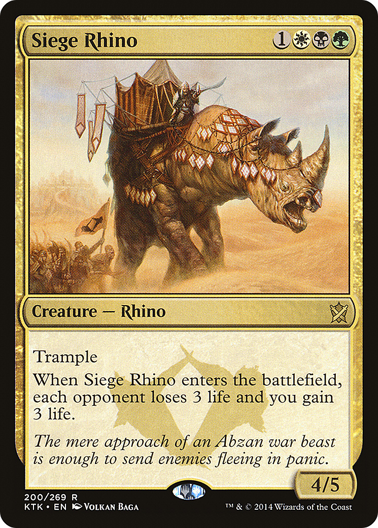 Image of Siege Rhino (KTK-200) - Khans of Tarkir