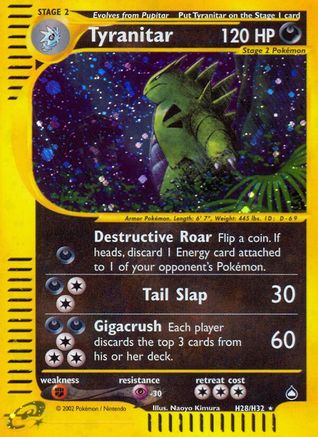 Image of Tyranitar (H28) H28  - Holofoil Aquapolis - Holo Rare